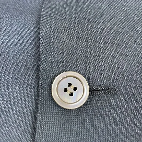 Canali Mens Wool Solid Navy Three Button Long‎ Sleeve Blazer Jacket Size 48R - Picture 16 of 16